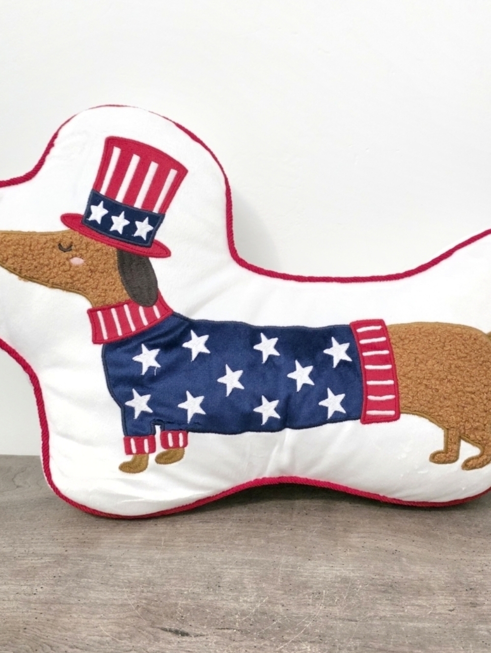 Patriotic USA 4th of July Americana Dachshund Pillow